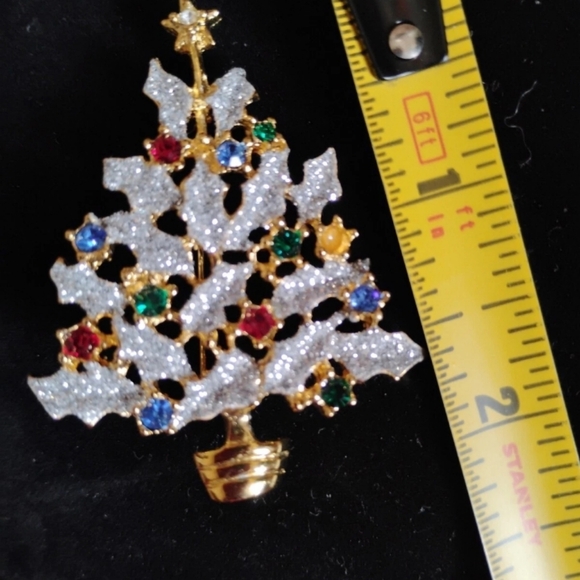 Christmas Tree Brooch Multicolor - Picture 5 of 7